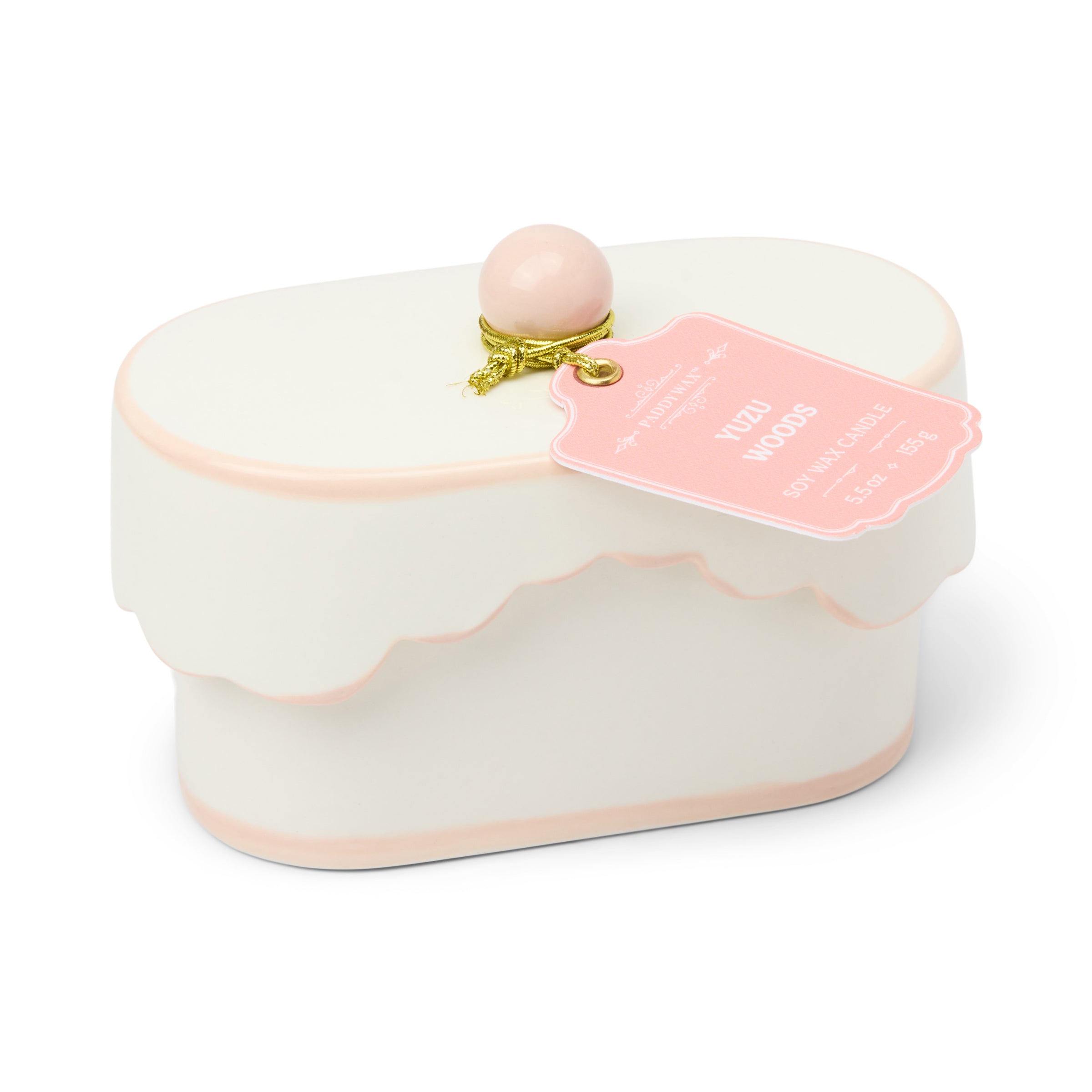 Cherie 5.5-oz Soy Wax Ceramic Candle. Yuzu Woods