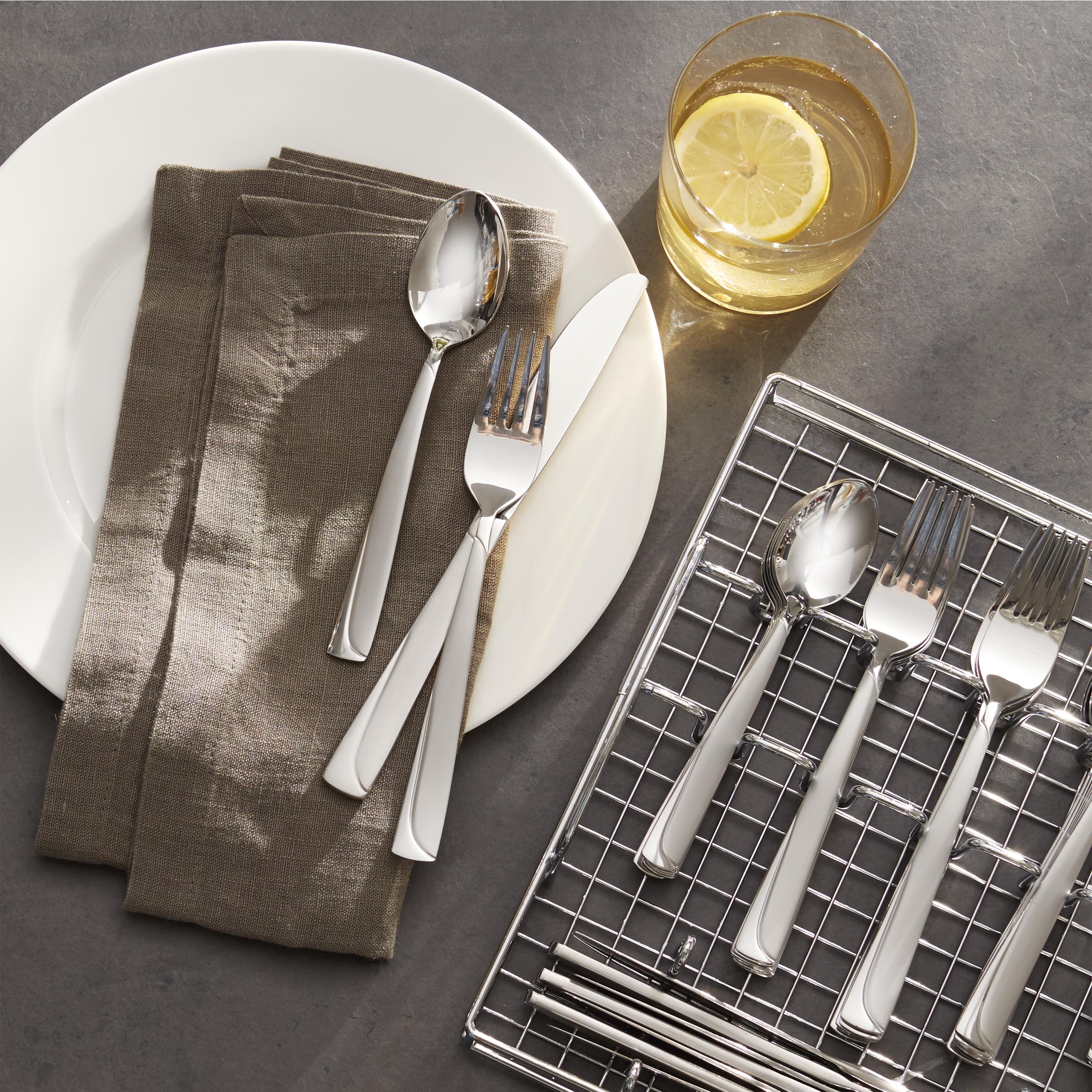 Madeline 51 Piece Flatware Set with Caddy - Image 2