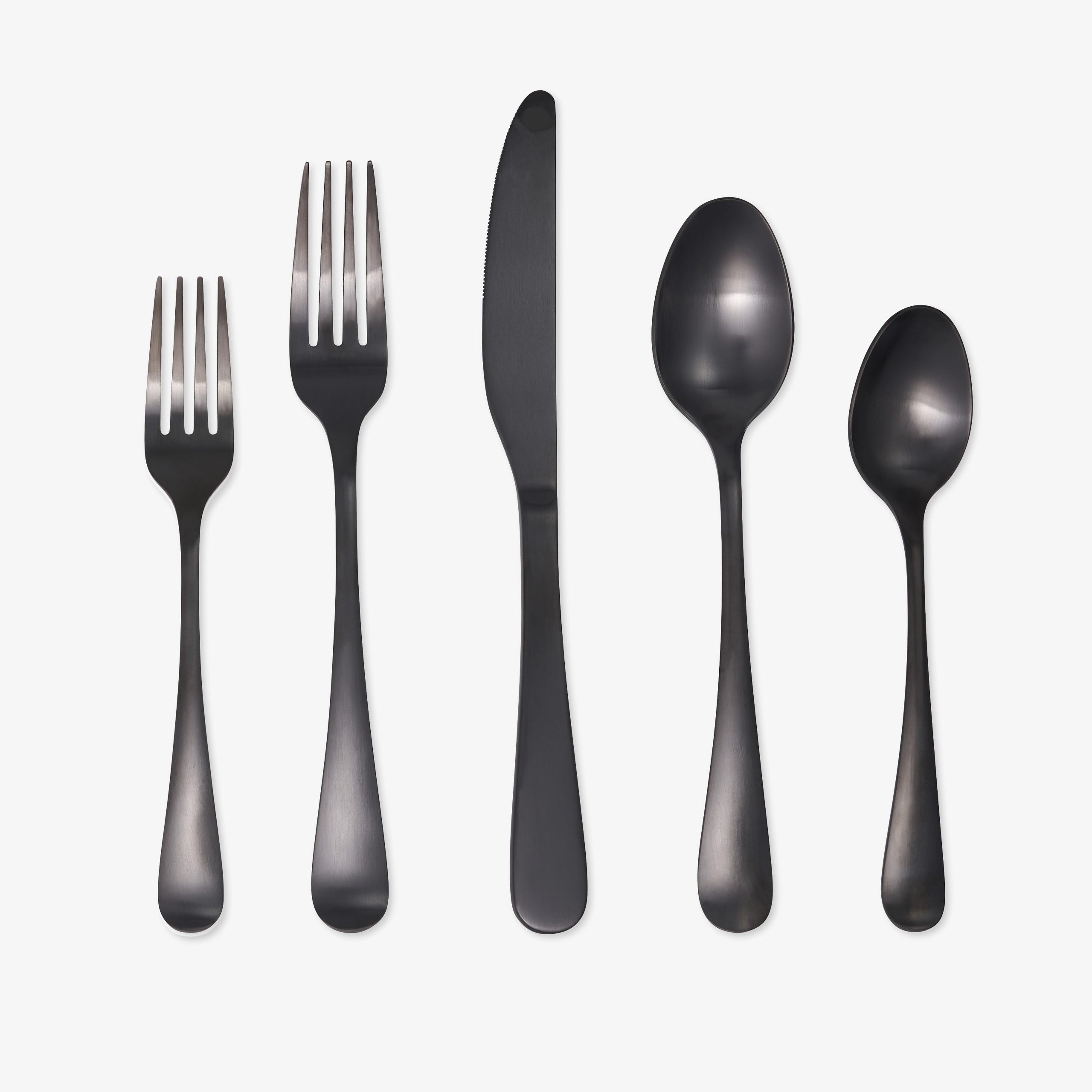 Rhiannon Black Satin 20 Piece Flatware Set - Image 3