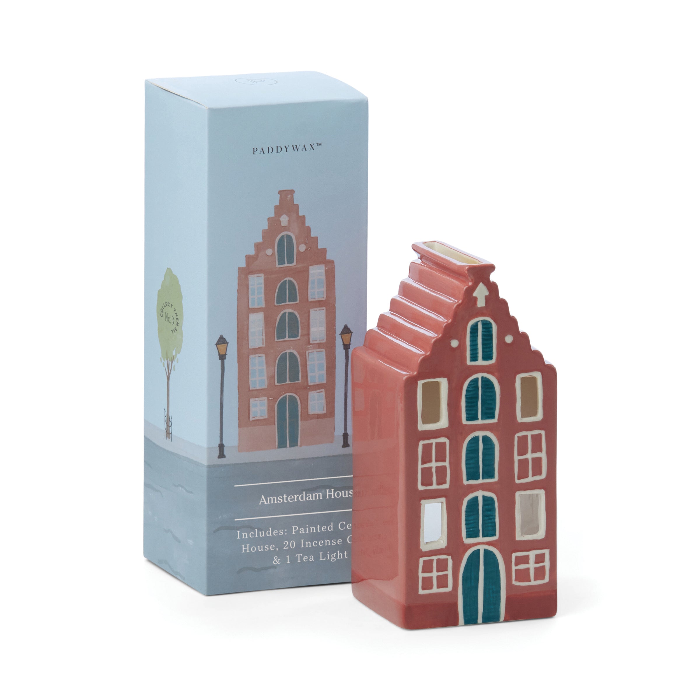 Incense House with Tea Light + 20 Cones. Amsterdam House - Image 2