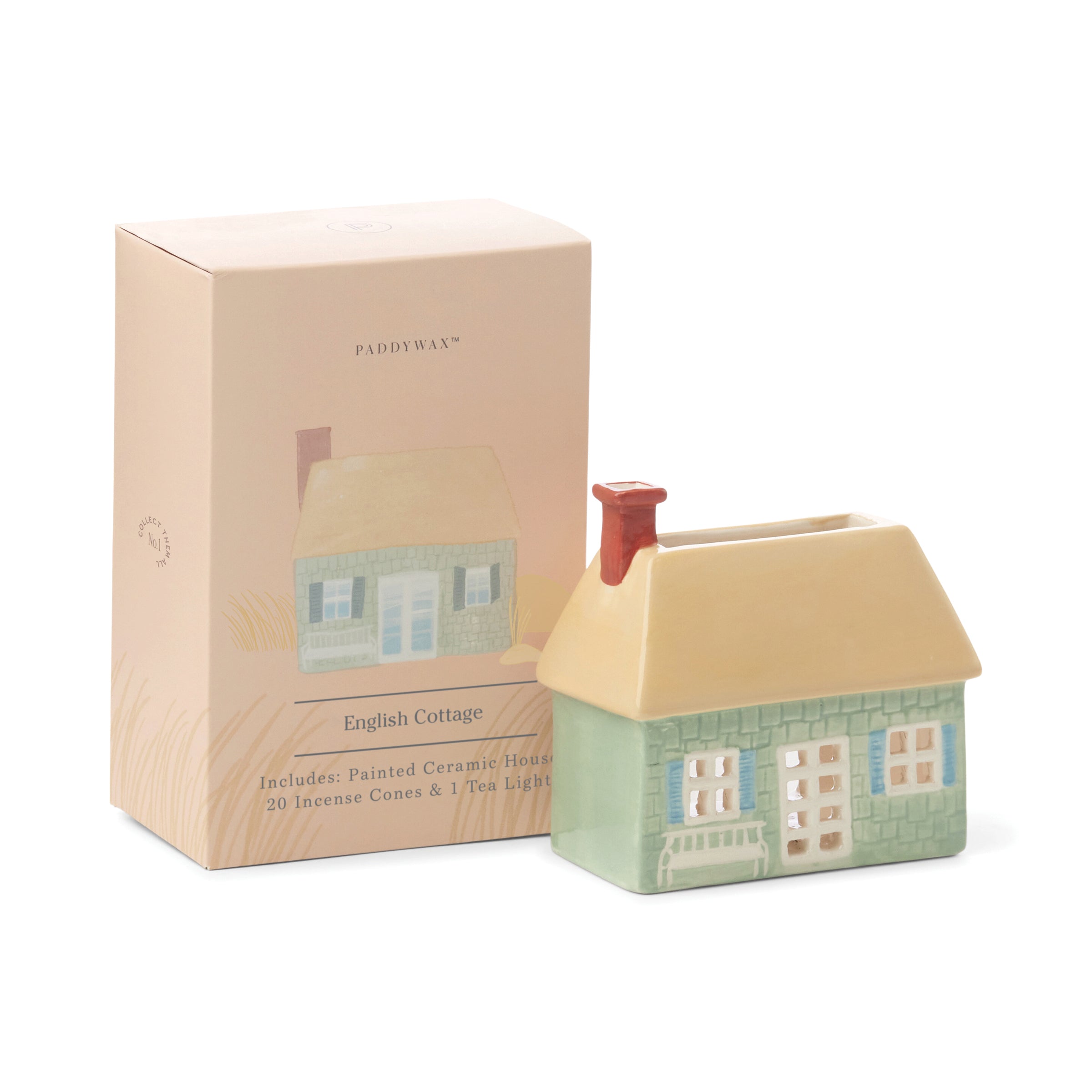 Incense House with Tea Light + 20 Cones. English Cottage - Image 2