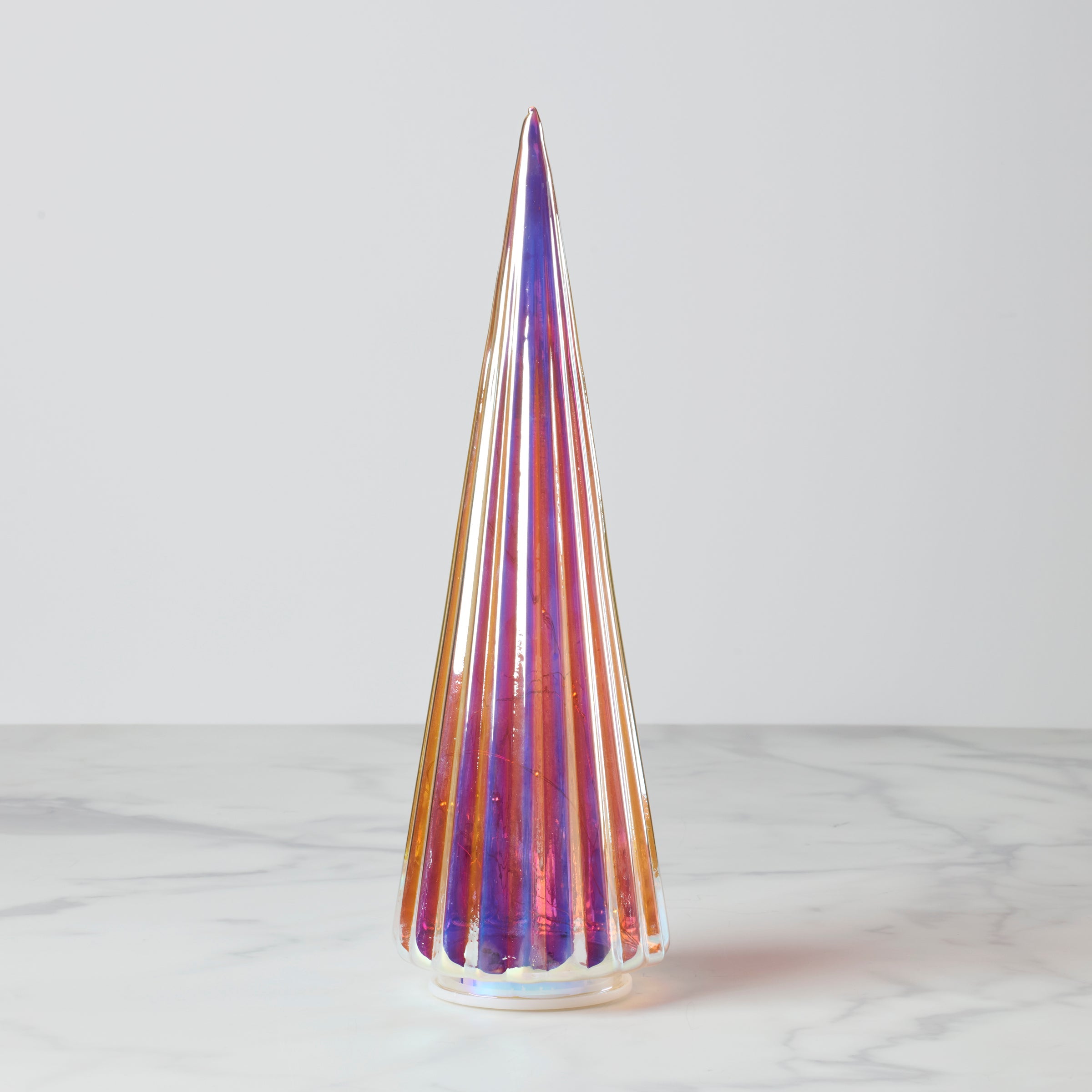 Led Lit Translucent Glass Holiday Tree - Image 2