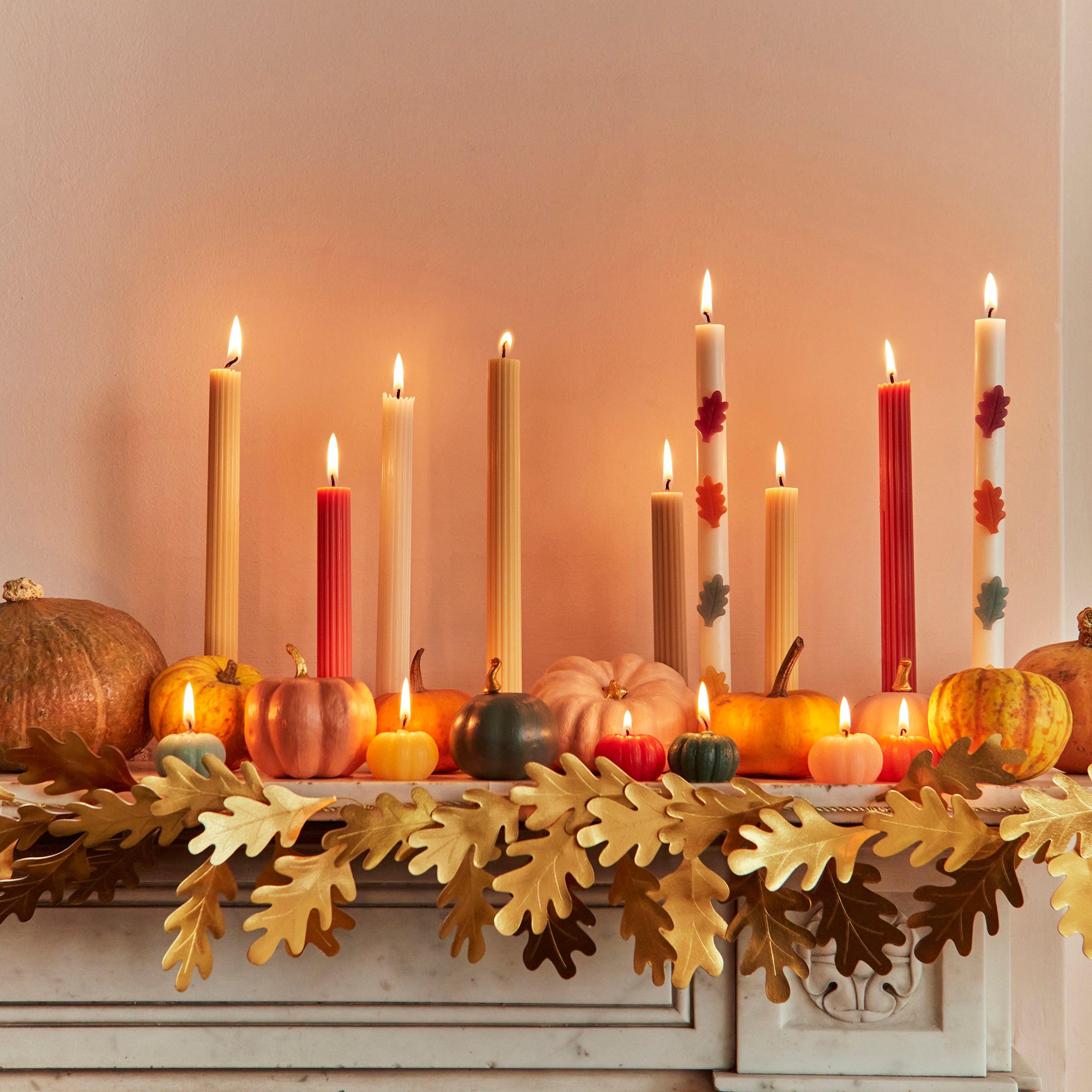 Mini Rainbow Pumpkin Candles. Set of 6 - Image 3