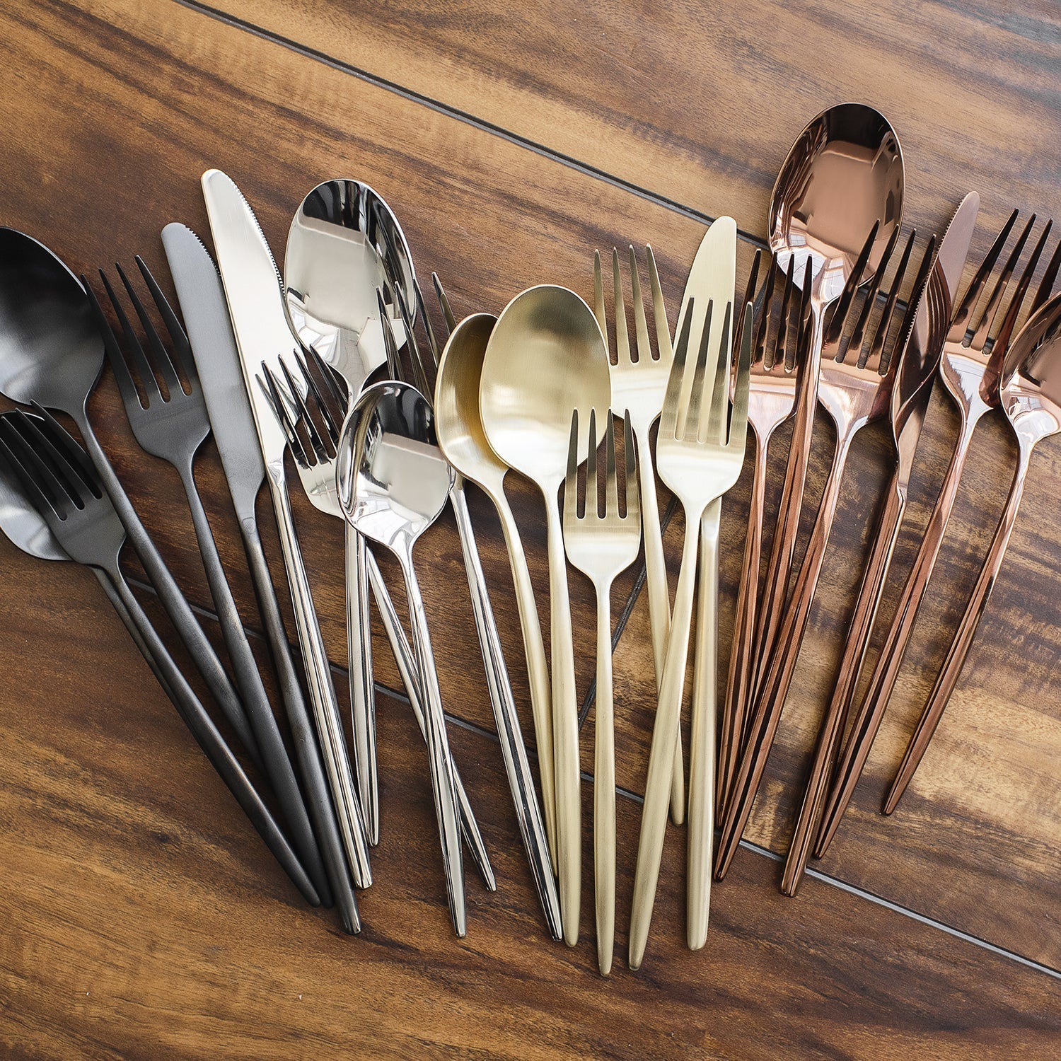 Gaze Black Satin 20 Piece Flatware Set - Image 5