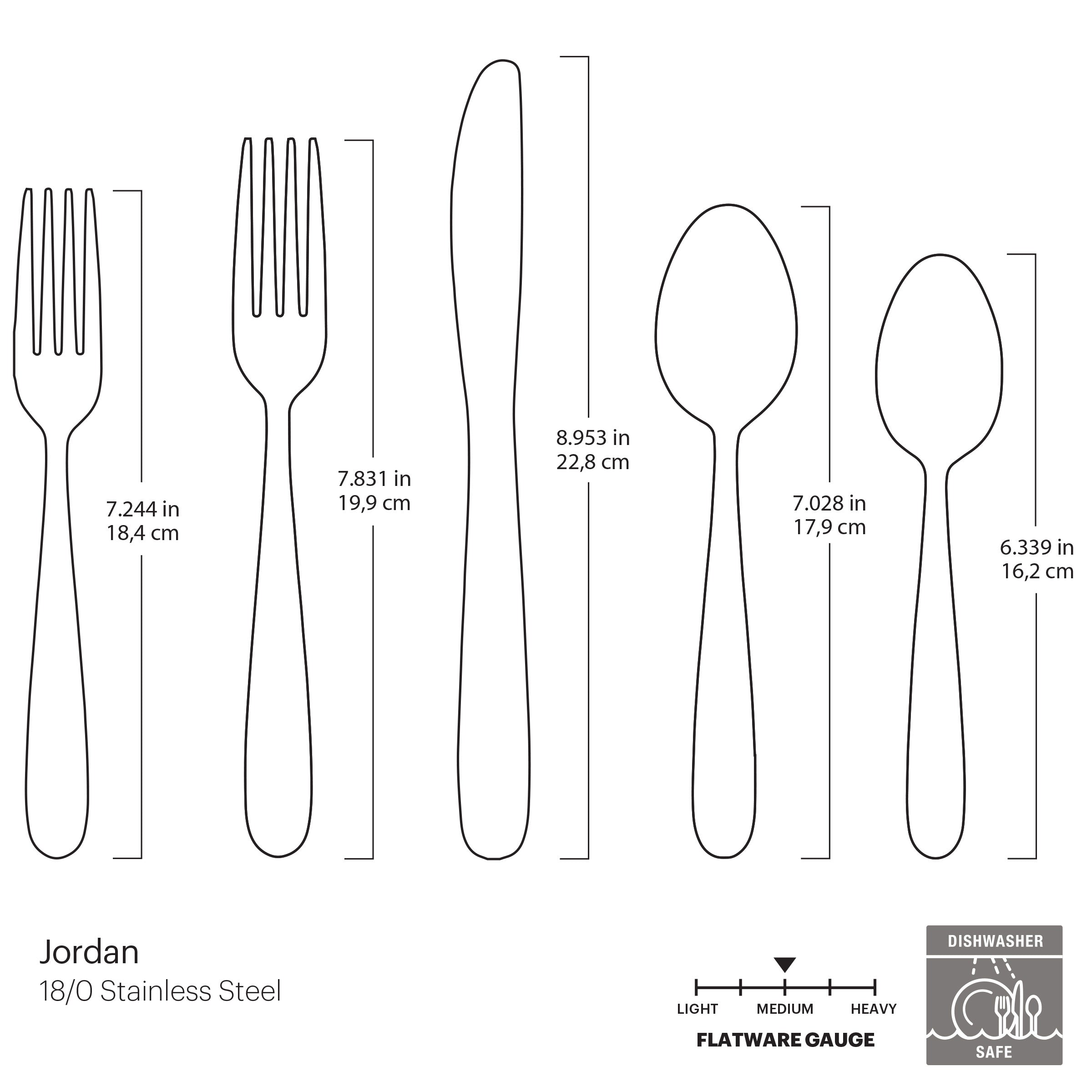 Jordan Frosted 20 Piece Flatware Set - Image 2