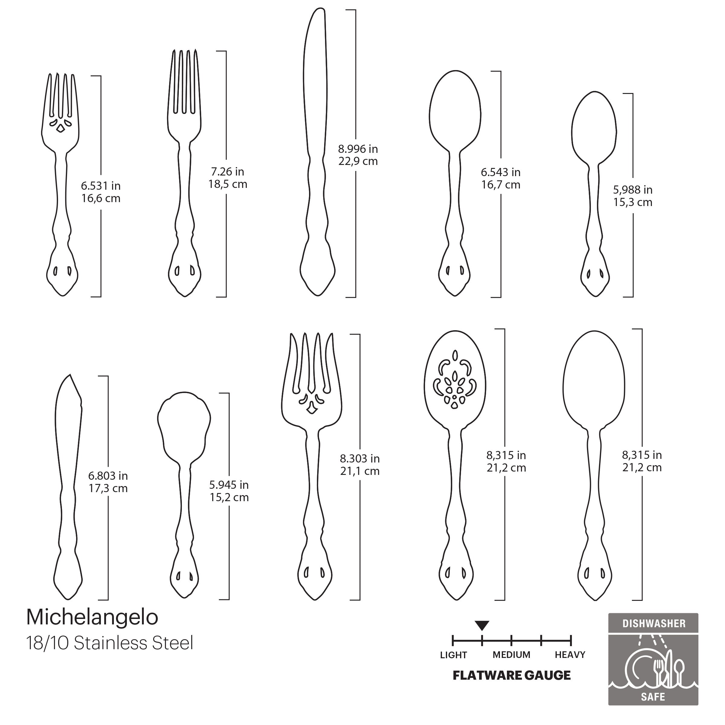 Michelangelo 45 Piece Flatware Set - Image 7