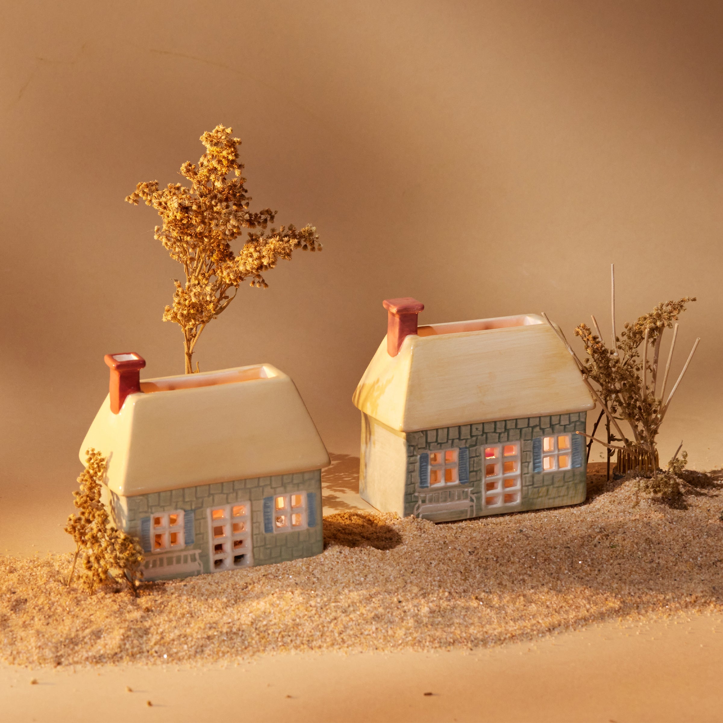 Incense House with Tea Light + 20 Cones. English Cottage - Image 3