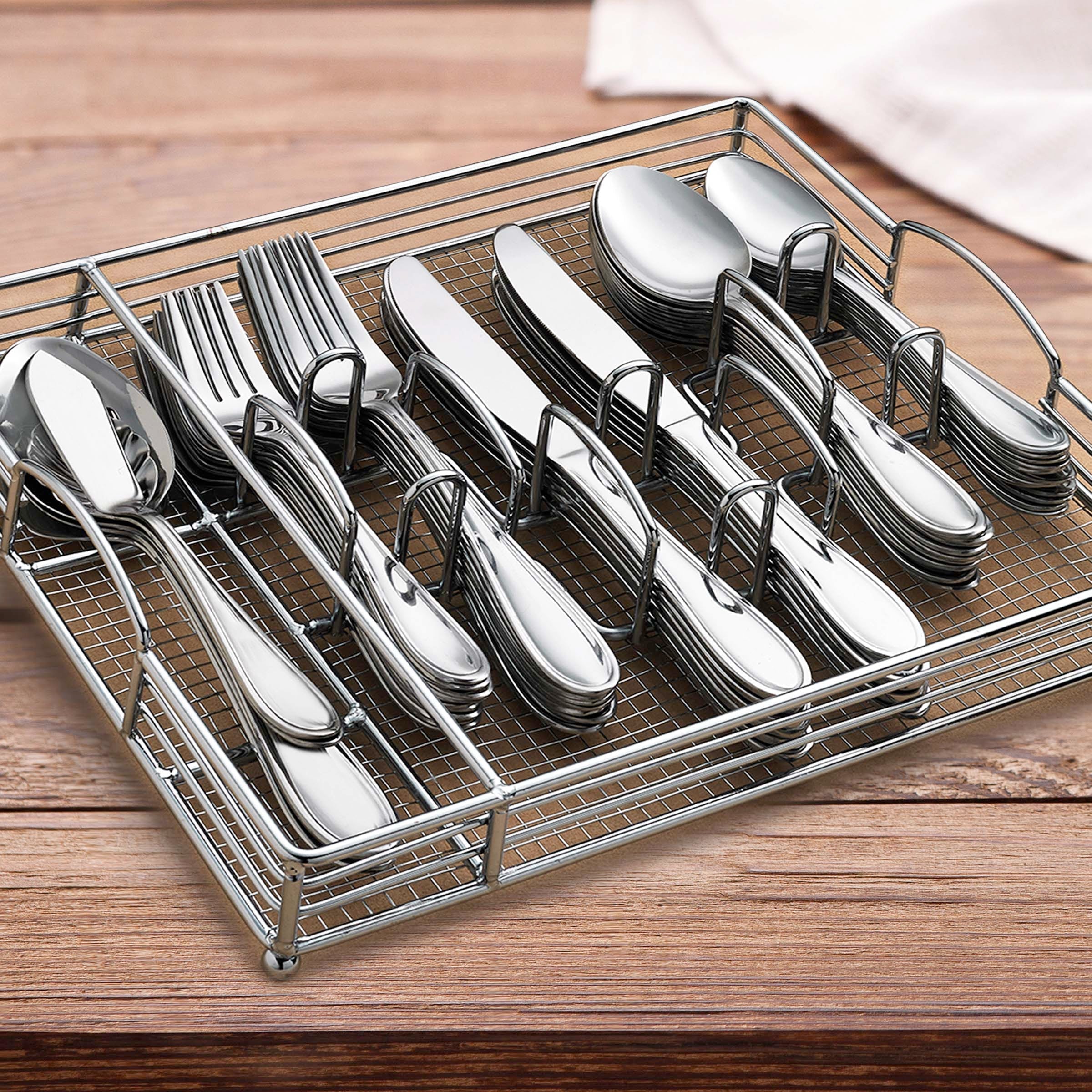 Lincoln 46 Piece Flatware Set with Caddy - Image 2
